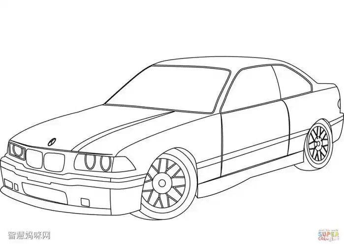 宝马e36线稿图片