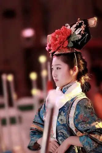 满族服饰走秀表演抓拍