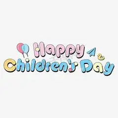 61儿童节快乐英文happychildrensday艺术字