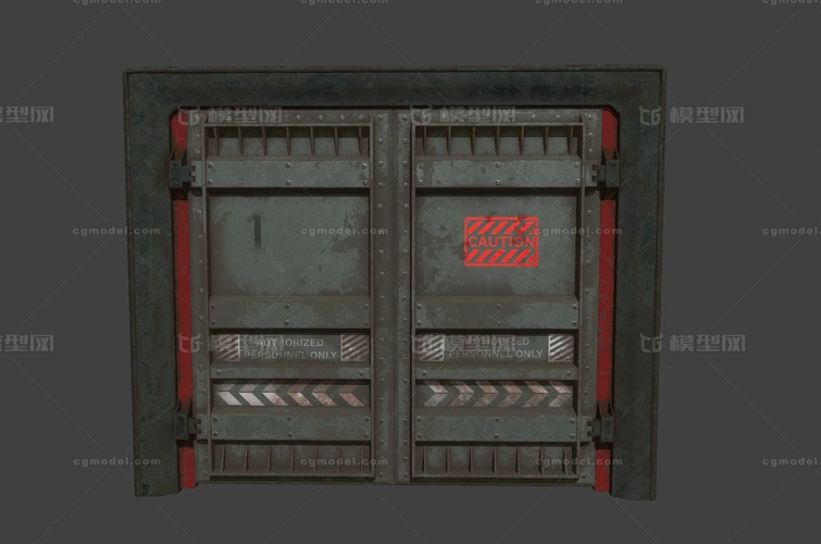 249 pbr次世代 科幻大门 舱门 通道门 工厂大门 铁门 军事 scifi 太空