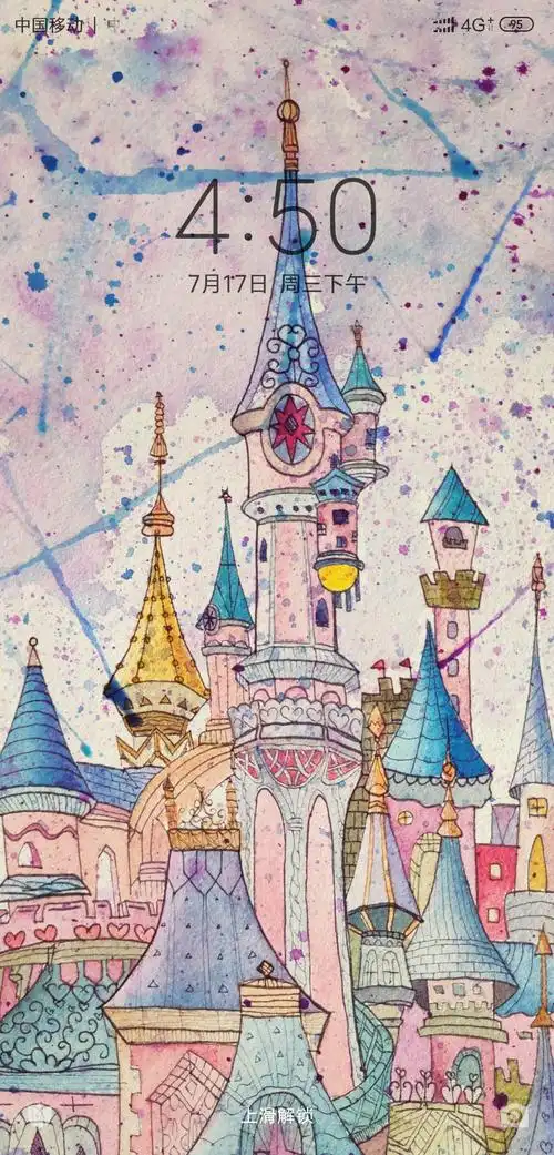 手绘城堡!拿来当壁纸了