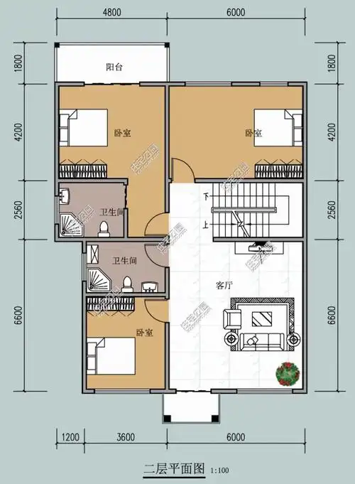 新农村自建10x13米3层别墅