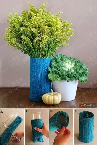 唯美系列小清新艺术花瓶改造美化教程大全 - 废物利用手工diy小制作