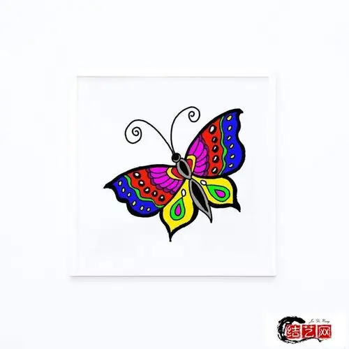 蝴蝶简笔画带颜色又好看又简单画法