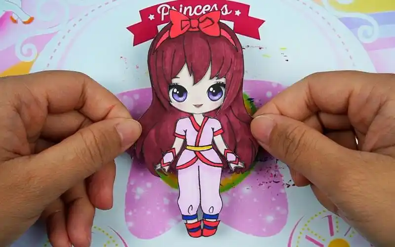 纸娃娃手工,虚拟游戏角色娜可露露手绘教程