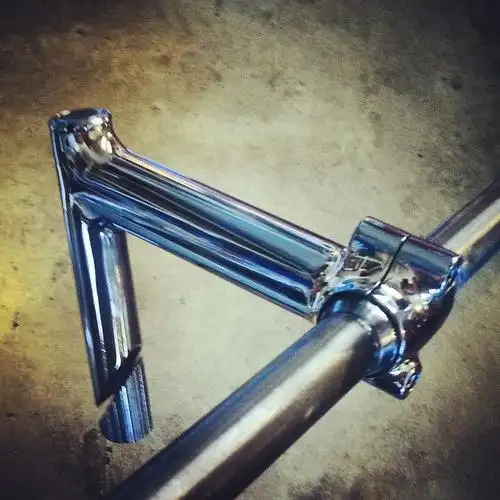 custom stem prototype, note the narrower slot and tapered bar