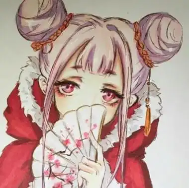 古风卡通头像扇子