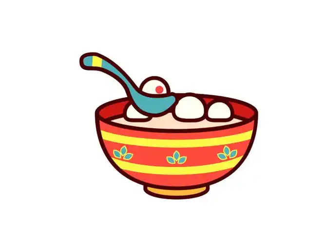 步骤3:汤圆简笔画