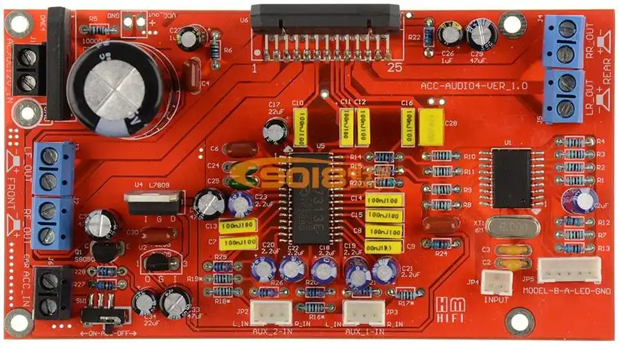 四声道 前级音效可调 tda7388汽车音响 车载功放板 家庭影院 成品