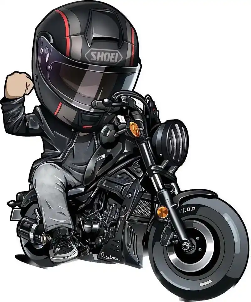 118弹:手绘漫画卡通机车q版头像.无取图套路,别当韭菜.那 - 抖音