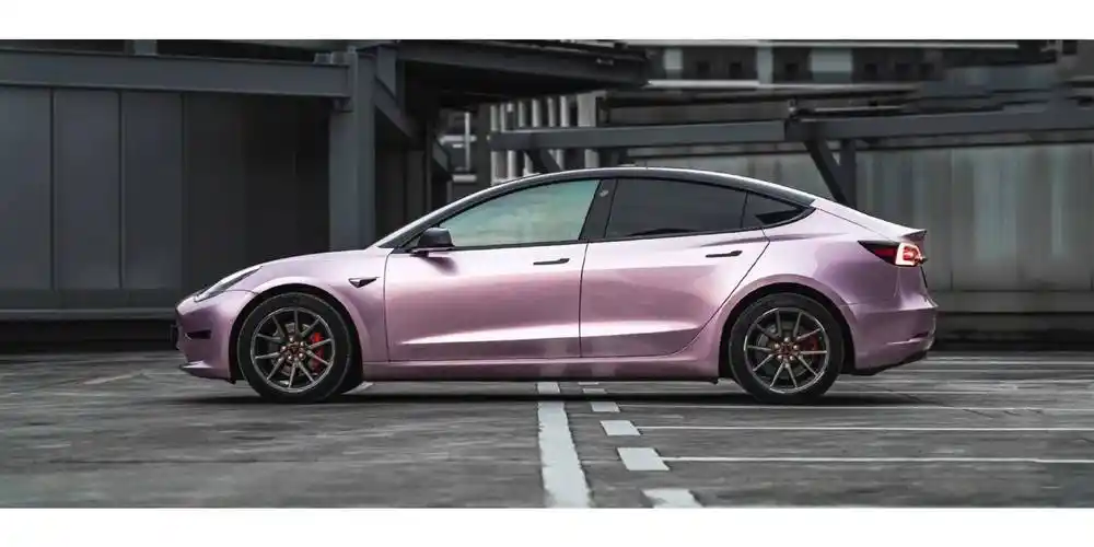 特斯拉lbfilm改色膜液态金属绝地粉,粉中透些许紫,可甜可飒_粉色_品牌