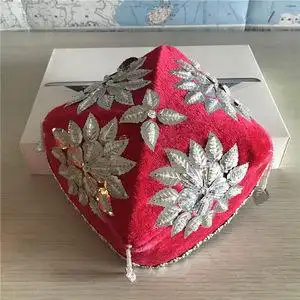 民族舞蹈雪莲花小花帽新疆维吾尔舞蹈帽子民族饰品纯手工艺品
