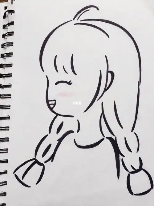 简单线条的人物绘画易学 好上手#绘画  #简笔画  #儿童简笔画  #画画