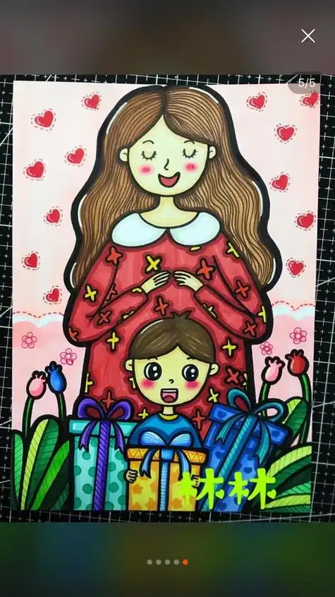 我的妈妈儿童画简笔画