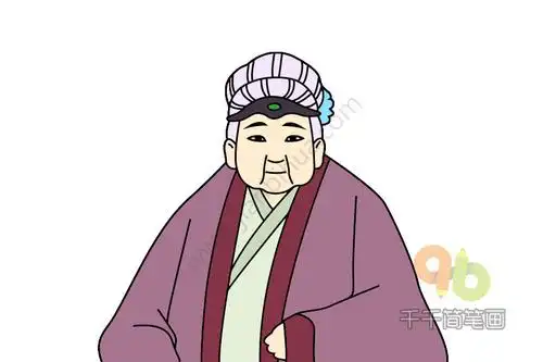古代人物 贾母简笔画图片教程,贾母,又称史太君,中国古典小说《红楼梦