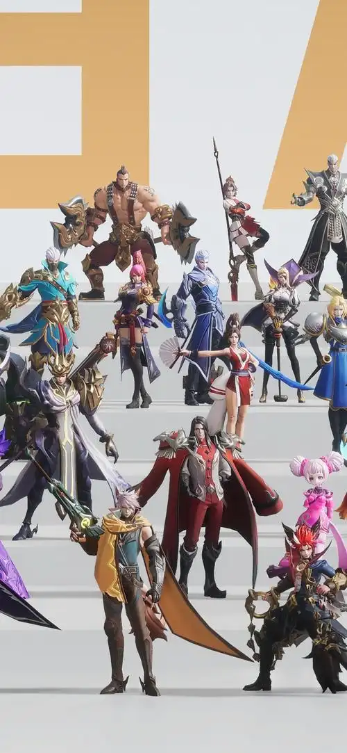 王者106位英雄大合照身高对比多图预警