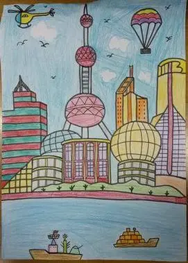 画上海老建筑儿童简笔画浦东建筑简笔画上海浦东建筑简笔画上海建筑小