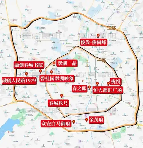 昆明二环内新增楼盘地图