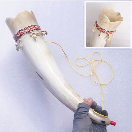 厂价天然手工制大号牛角牛角号号角吹号表演助威其他