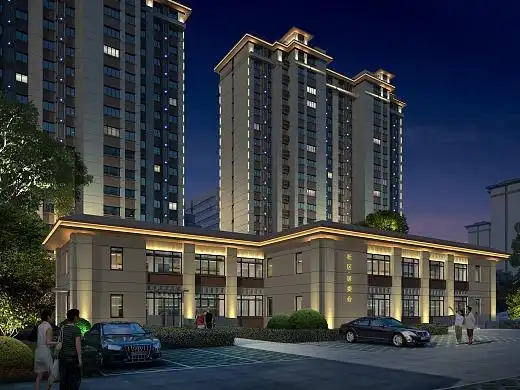 商业小区住宅亮化效果图