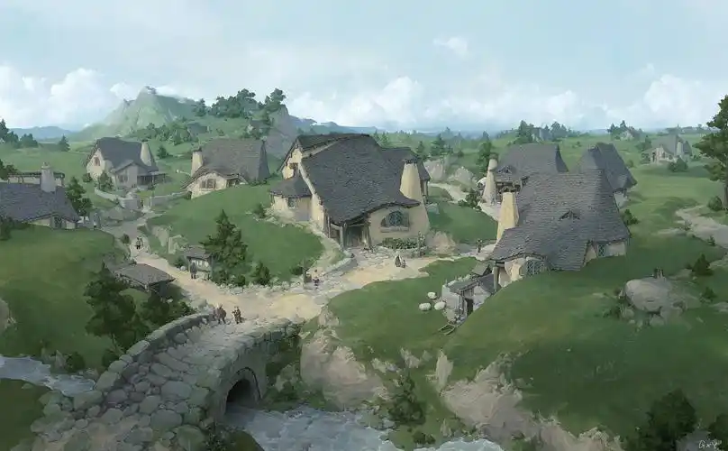 拾艺绘画场景讲师高许阳作品【新手村】