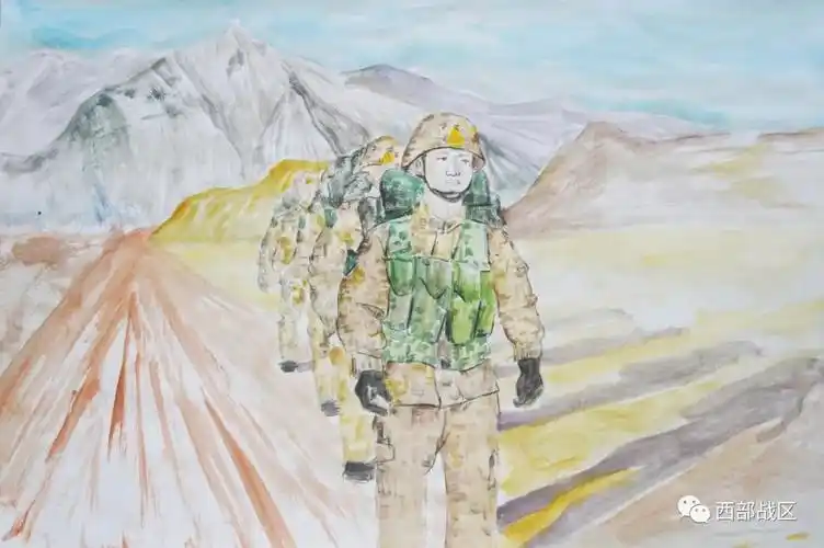 高原兵的世界水彩的