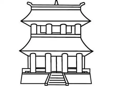 古代房子简笔画步骤图