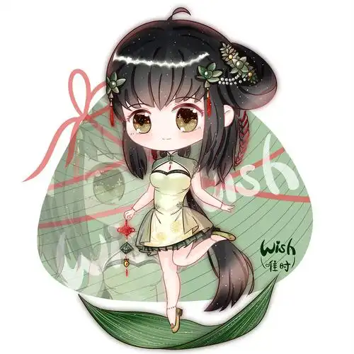 q版女孩 端午节 板绘|插画|创作习作|唯时wish - 原创作品 - 站酷