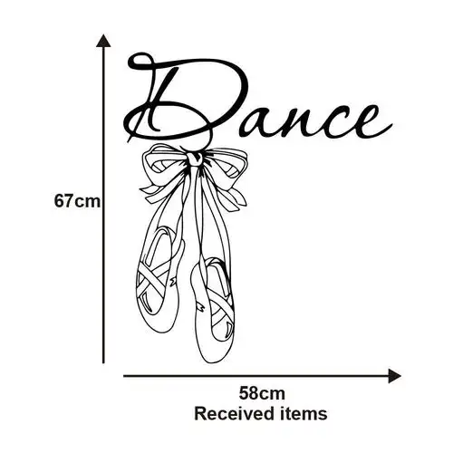 舞蹈鞋健身 一代精雕可移除墙贴健身房卧室沙发背景墙js145