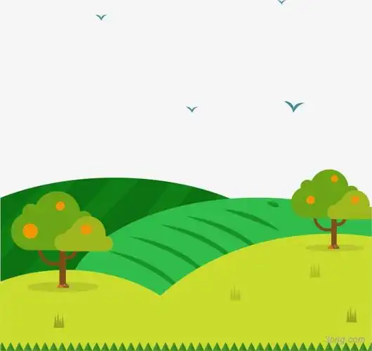 卡通田野png素材透明免抠图片-动植人物