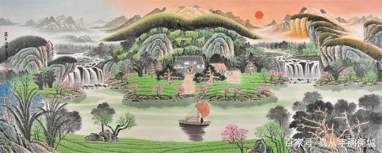 家里客厅电视背景墙挂什么画好?实力派画家作品鉴赏