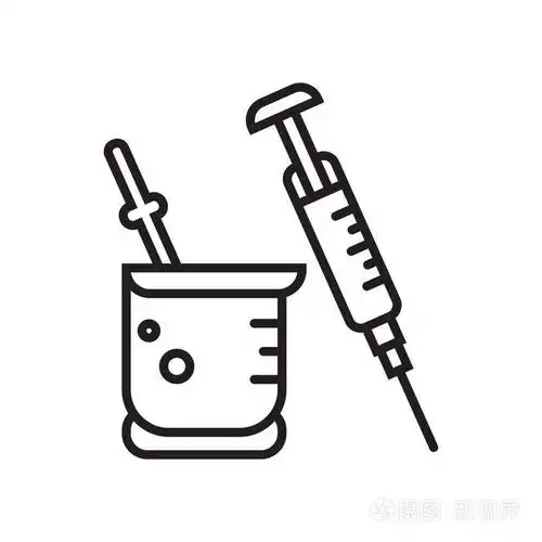 白色背景下的注射器图标矢量符号和符号隔离