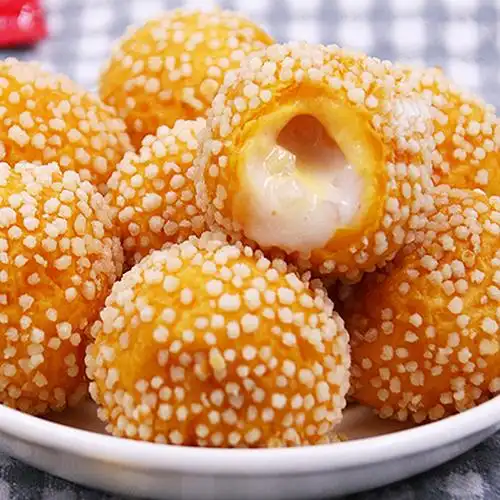 阿诺椰汁流心300g10个爆浆鲜汁球冷冻半成品kfc传统糕点