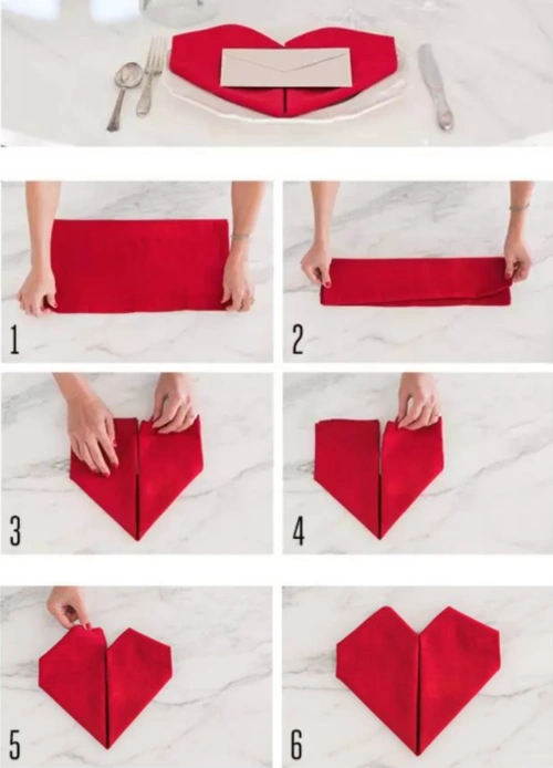 餐厅口布花十种简单折法口布餐巾折叠花手法教程图解酒店人必备