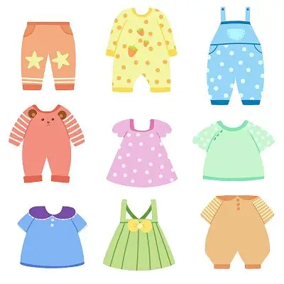 可爱衣服png素材服装配饰婴儿衣服维修工维修工具卡通人物png素材卡通