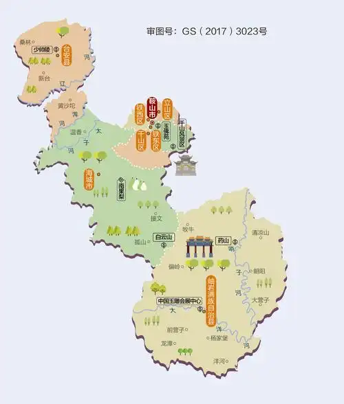 辽宁省鞍山市人文地图