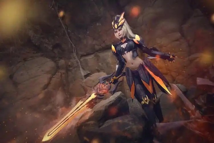 王者荣耀花木兰水晶猎龙cosplay