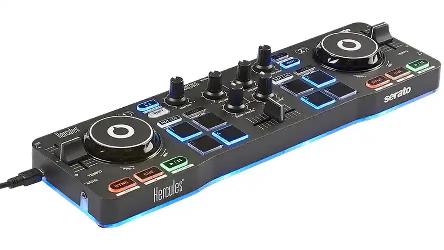 新款herculesdjcontrolstarlight迷你控制器配备seratodjlite