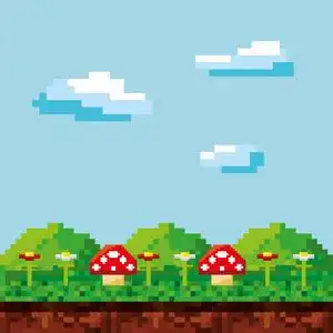 游戏场景像素化背景照片