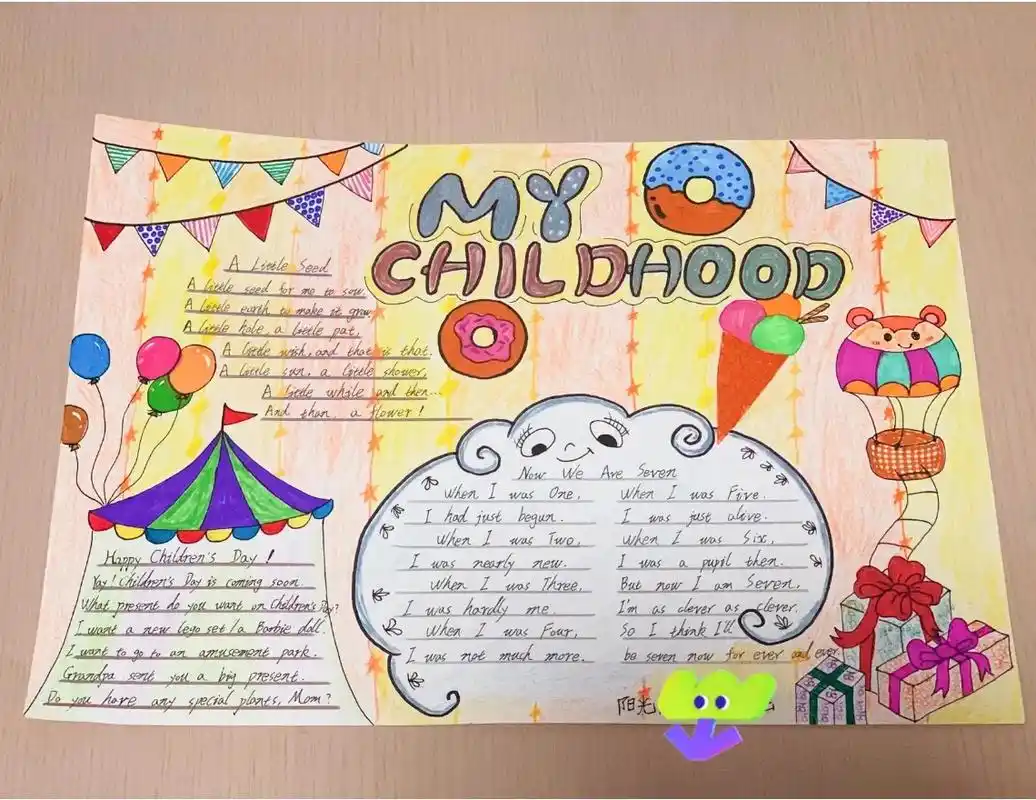 六一儿童节英语手抄报,childrens day手抄报#手 - 抖音