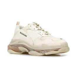 【新款】balenciaga 巴黎世家 男士透明底白色牛皮老爹鞋休闲运动鞋