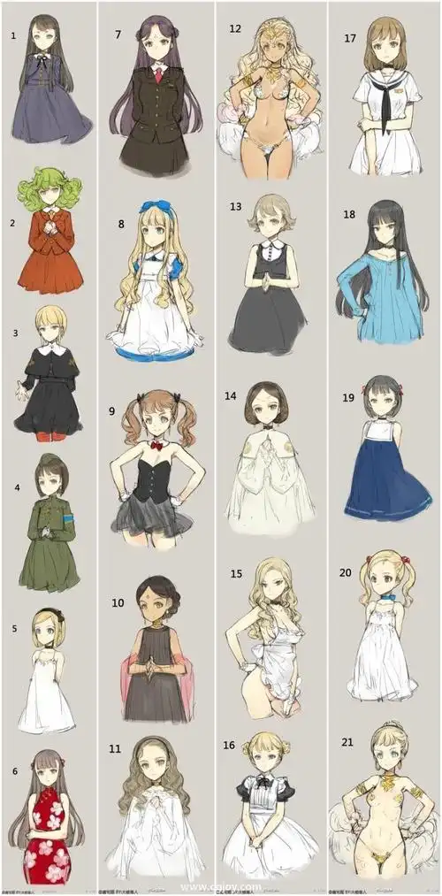 精华动漫人物衣服怎么画教你如何绘画各种动漫服饰的画法