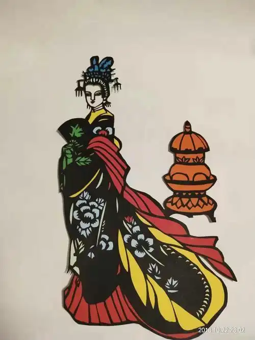 套色剪纸樊梨花 手工剪纸图片大全简单-蒲城教育文学网