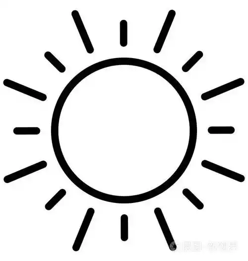 明亮的白天矢量图标,易于修改或编辑插画-正版商用图片18wiyo-摄图新