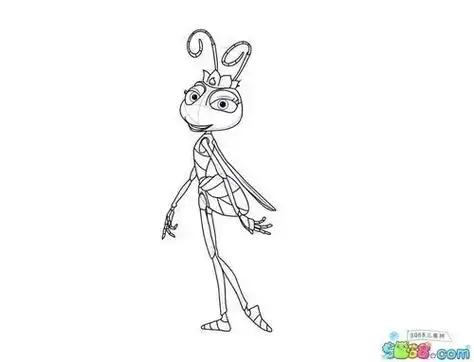 蚂蚁公主的简笔画