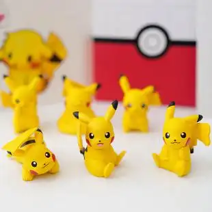 皮卡丘扭蛋合集六款百变神奇宝贝小精灵手办车摆件宝可梦出口日本