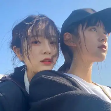 高清双人的网红仙气真人闺蜜头像图片