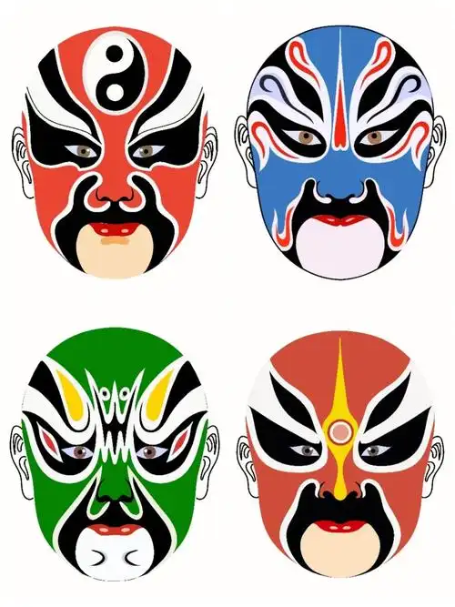 幼儿园新学期环创脸谱高清大图可打印