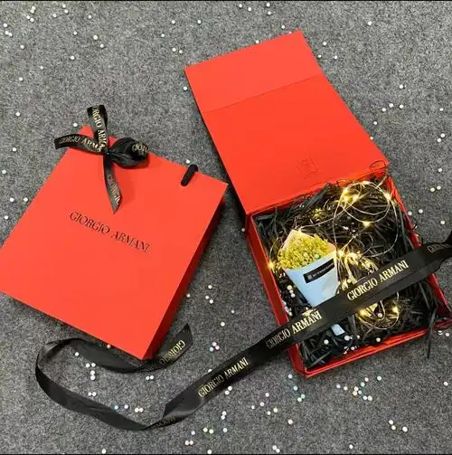 热销口红唇釉阿玛尼_专柜阿玛尼armani口红唇釉礼盒包装纸袋空盒子