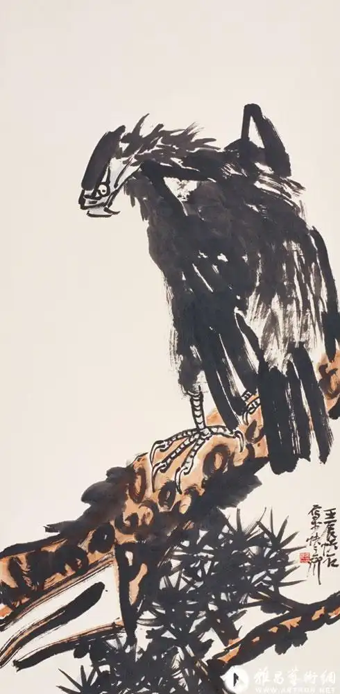 松鹰图_花鸟作品在线展_吴悦石作品展_吴悦石在线作品_吴悦石官方网站